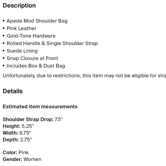 Apede Mod Croc Embossed Leather Bag - Picture 7 of 7